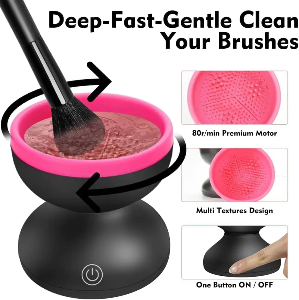 Electric Rotating Makeup Brush Cleaner