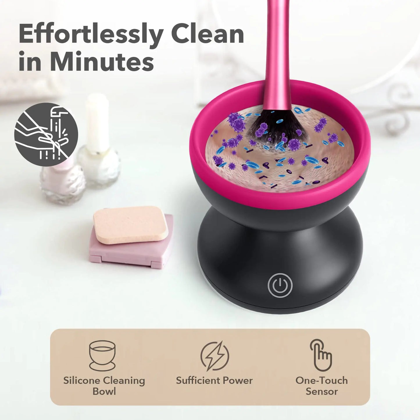 Electric Rotating Makeup Brush Cleaner