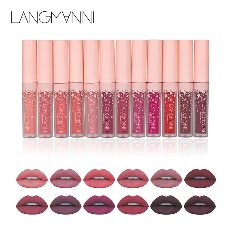 12 Piece Matte Velvet Lipstick Set