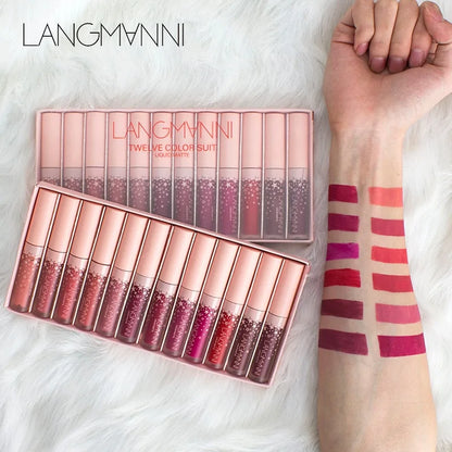 12 Piece Matte Velvet Lipstick Set
