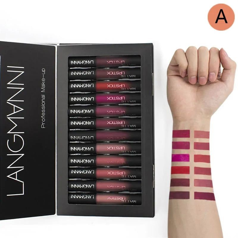12 Piece Matte Velvet Lipstick Set