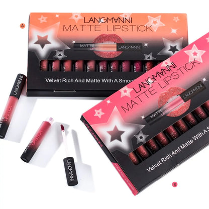 12 Piece Matte Velvet Lipstick Set