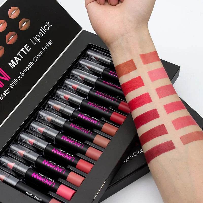 12 Piece Matte Velvet Lipstick Set